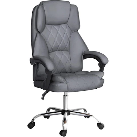 Artiss PU Leather Ergonomic Executive Gaming Office Chair - Grey