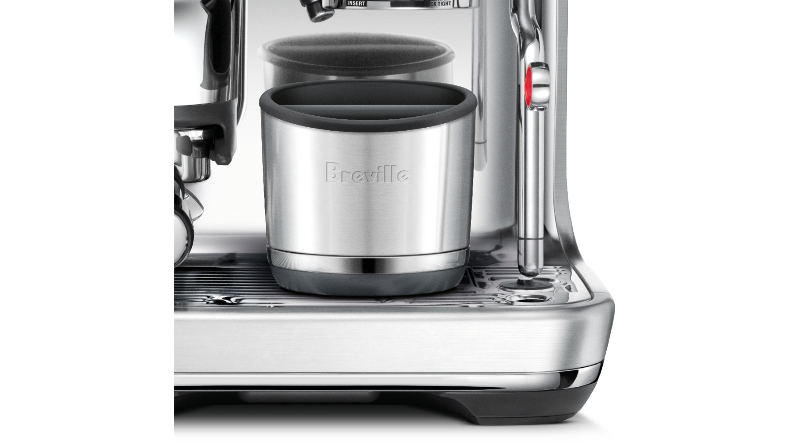 Breville the Knock Box 10 Brushed Stainless Steel Harvey Norman