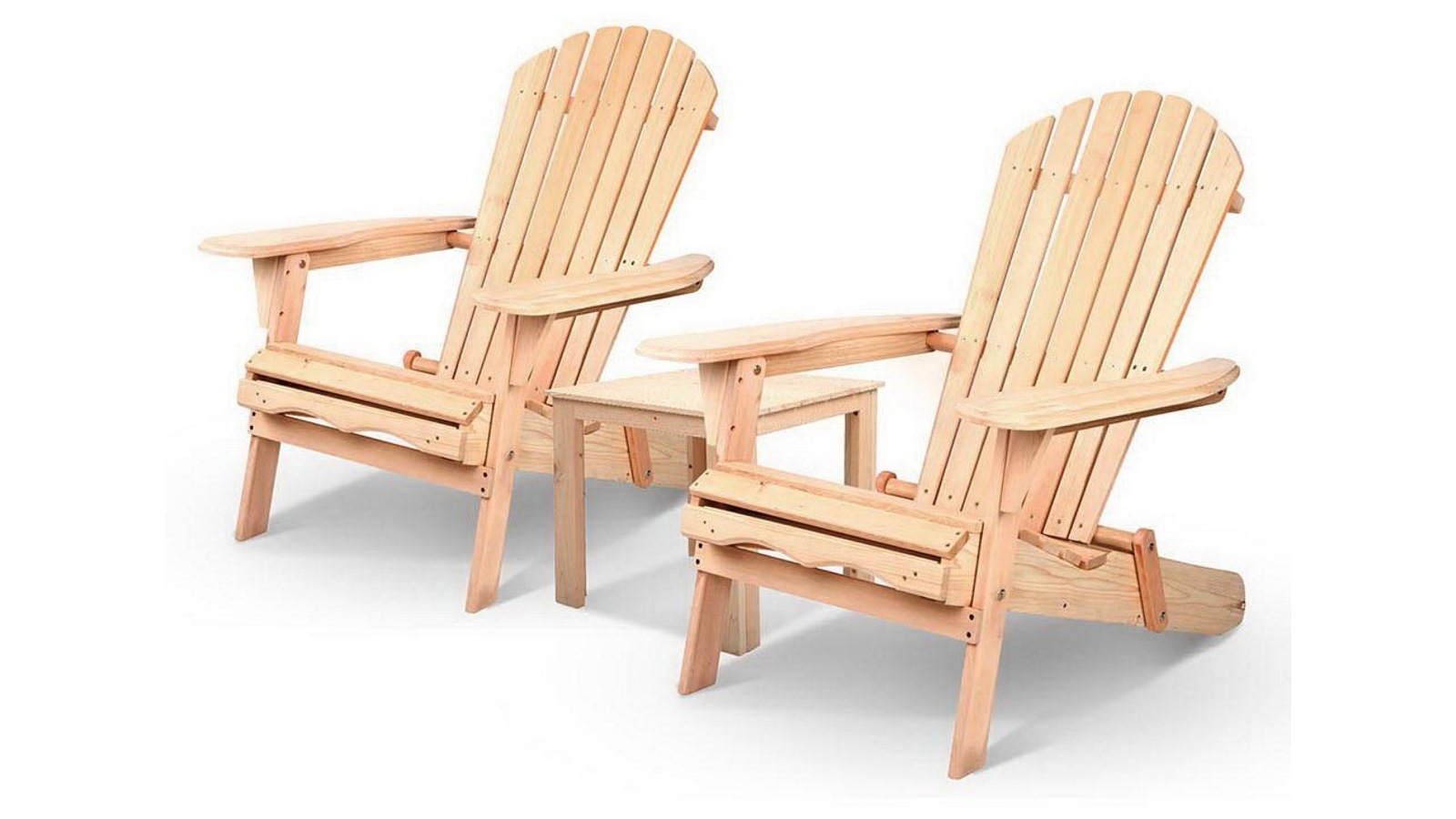 Gardeon Outdoor Wooden 3 Piece Chairs Table Set