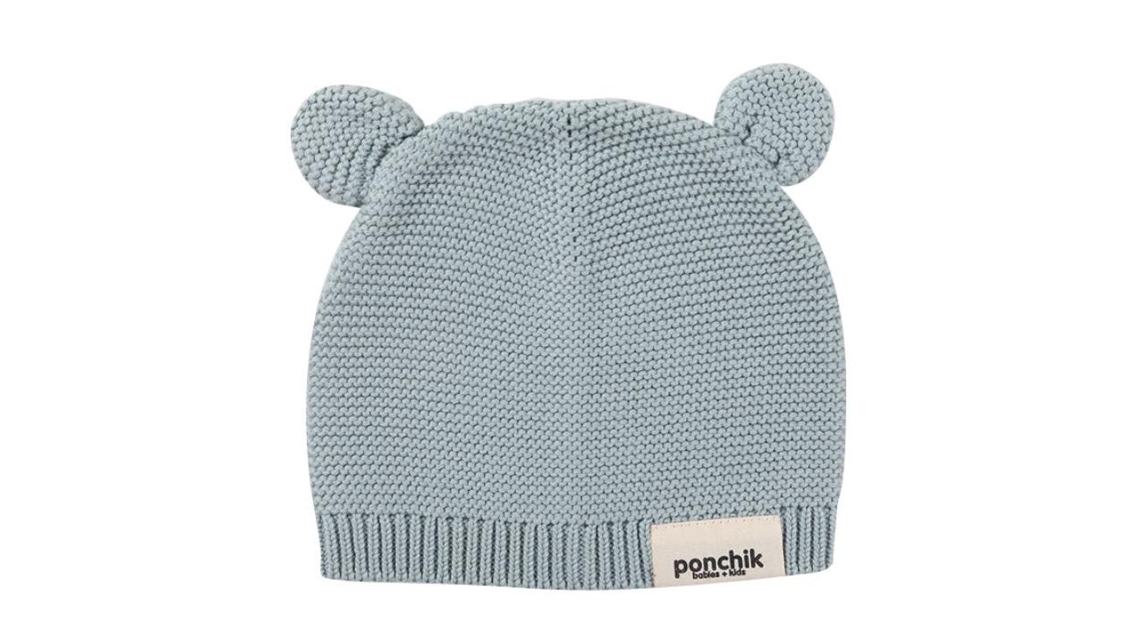 Ponchik Jade Bear Ear Knit Beanie - 12-24 months