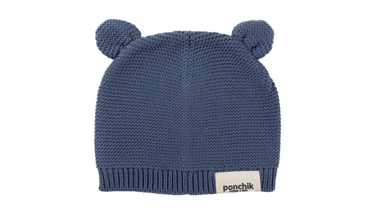 Ponchik Slate Bear Ear Knit Beanie