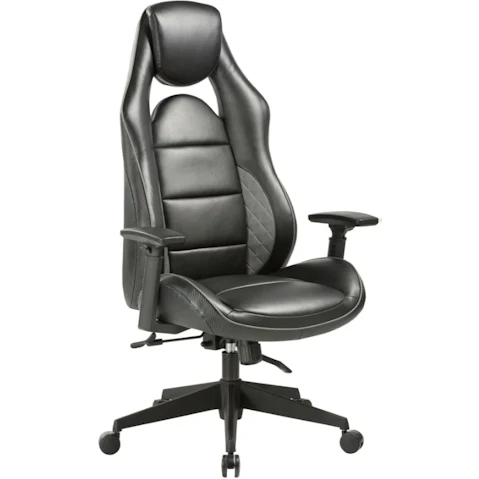 Maestro Furniture High Back Bonded Leather Executive Manager Office Chair - Black
