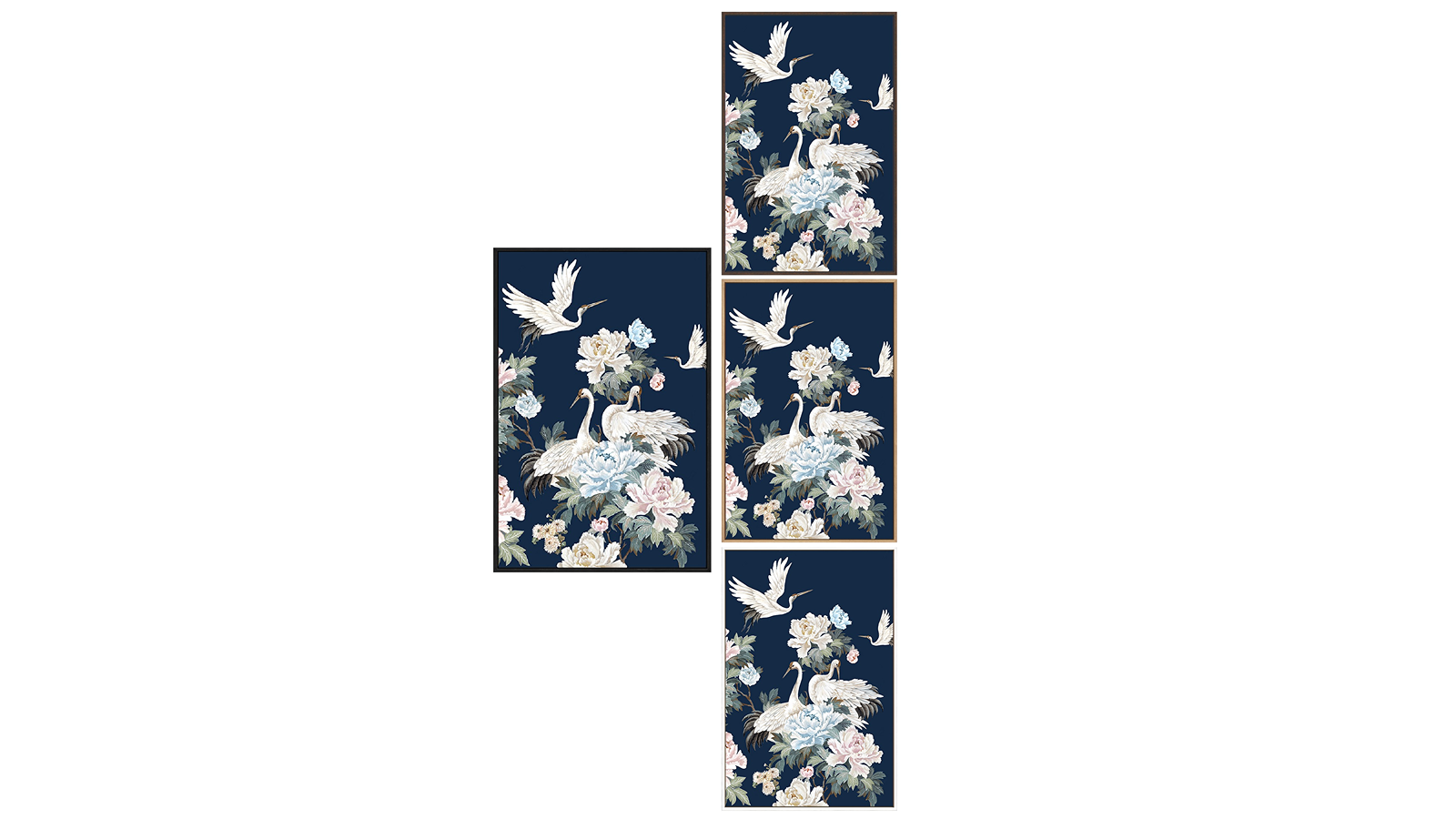 La Grolla Pearly White Cranes I Gallery Wall Art
