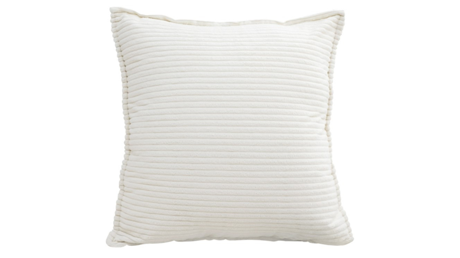 Soga 50cm Beige Warm Wabi-sabi Striped Corduroy Square Throw Pillow Cushion
