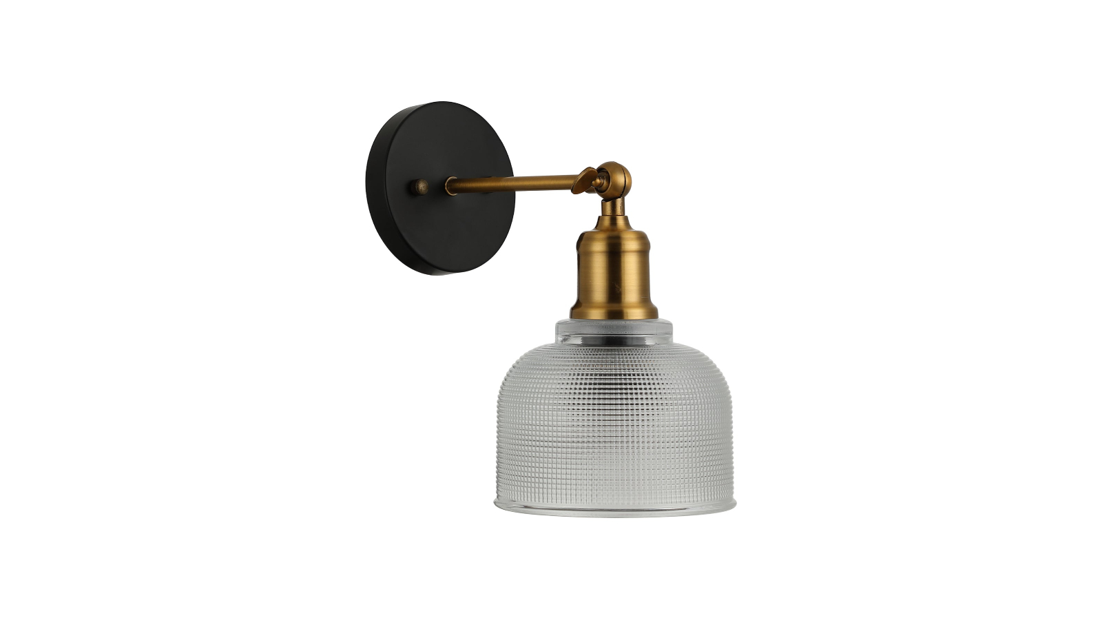 CLA Lighting Bell Segmented Glass Dome Wall Light - Clear