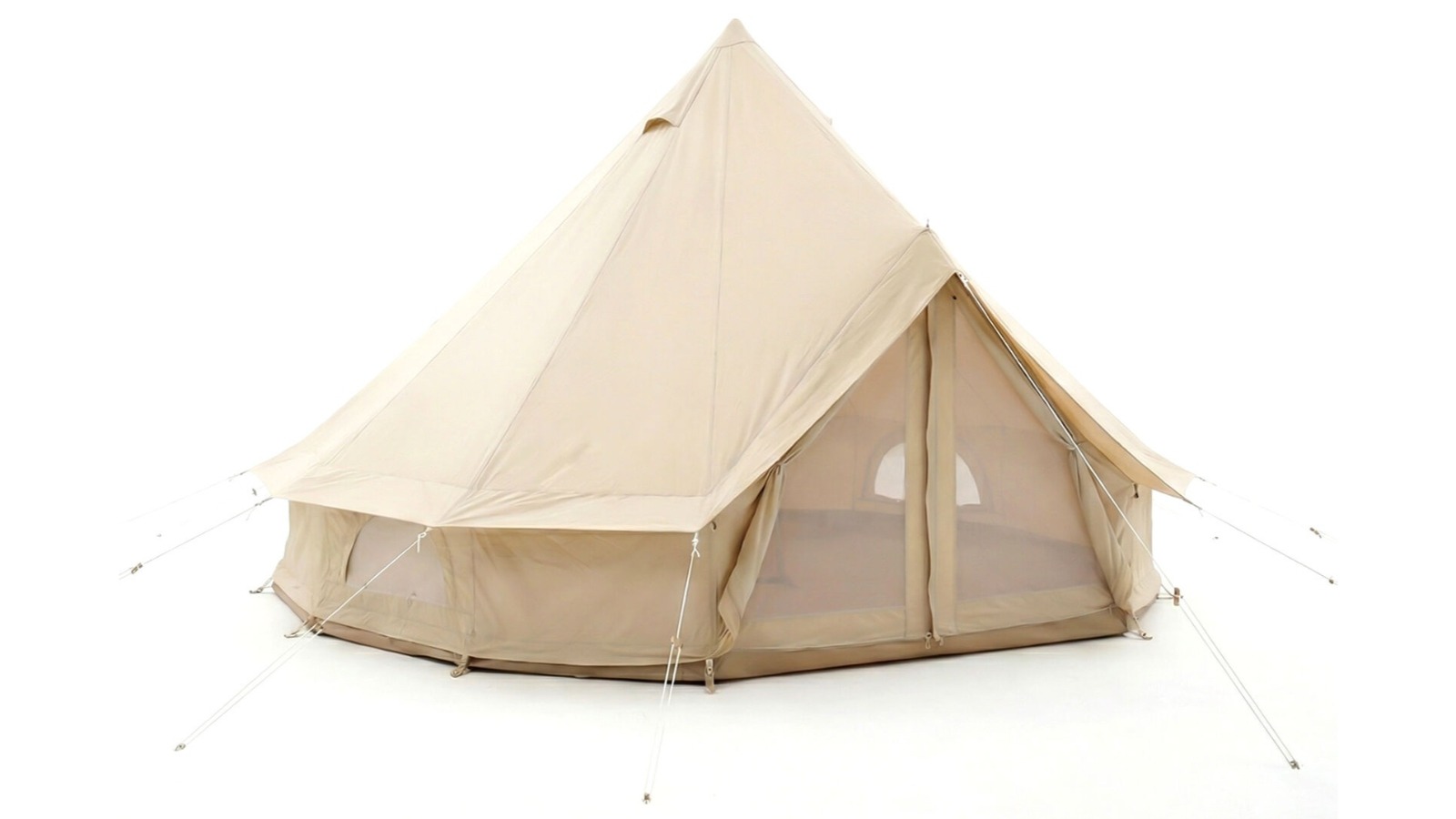 MIUZ 4-Season Canvas Glamping Yurt Teepee Bell Tent - 3m