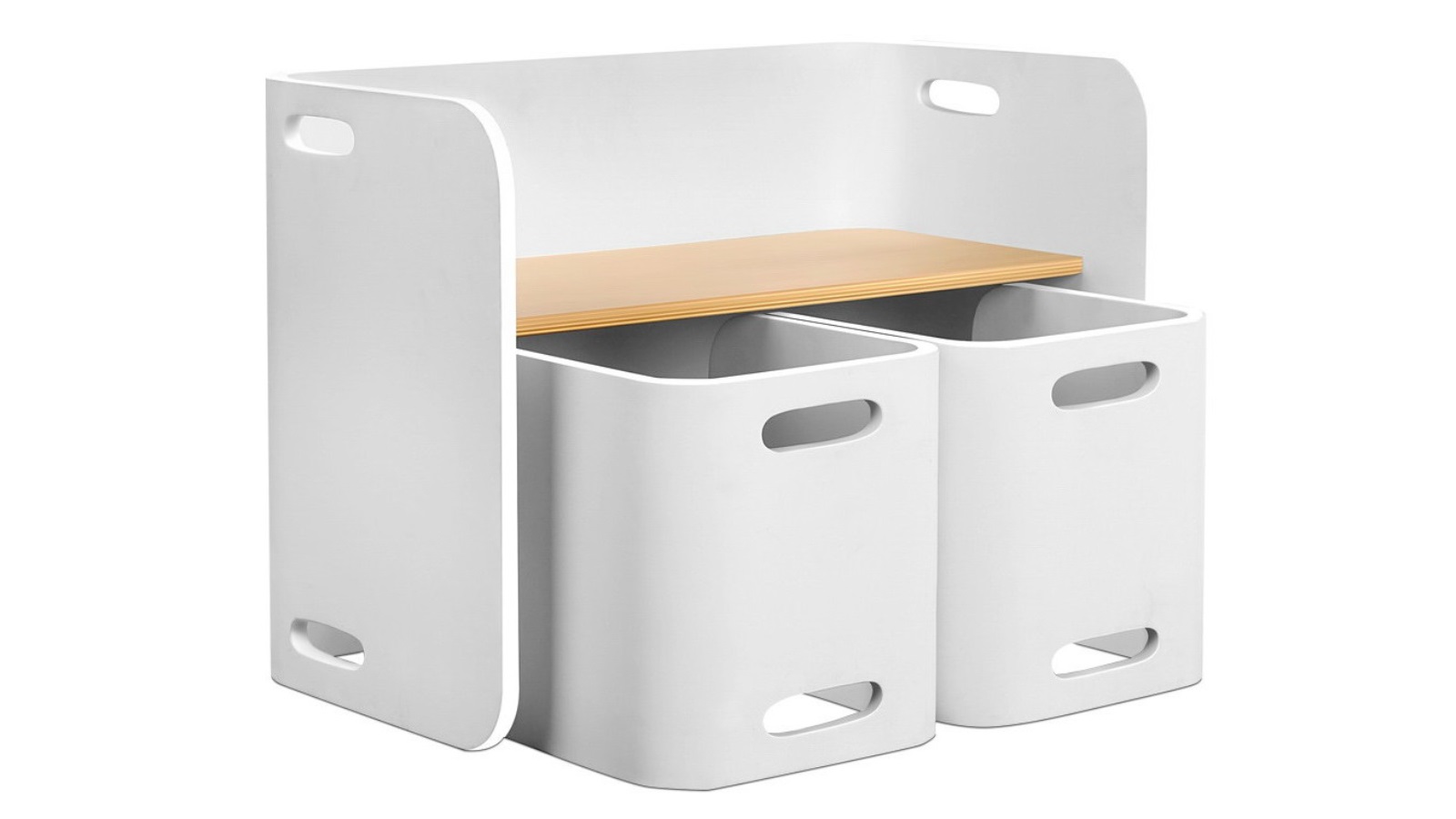 Keezi 3 Piece Multi-functional Kid Table and Chair Set - White
