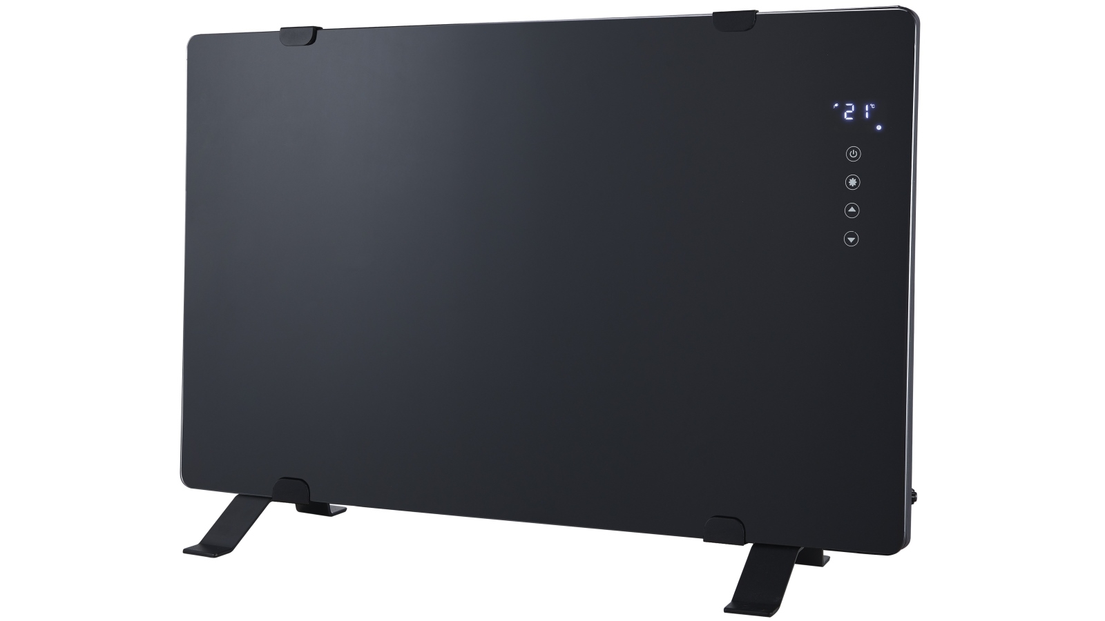 Rinnai 1500W Black Glass Panel Heater with WiFi | Harvey Norman
