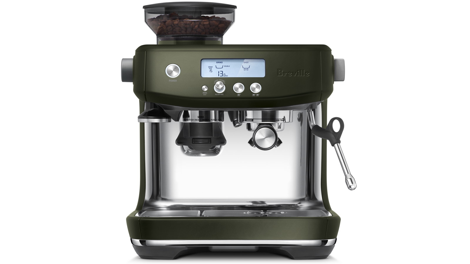 Breville The Barista Pro Espresso Coffee Machine Olive Tapenade Harvey Norman