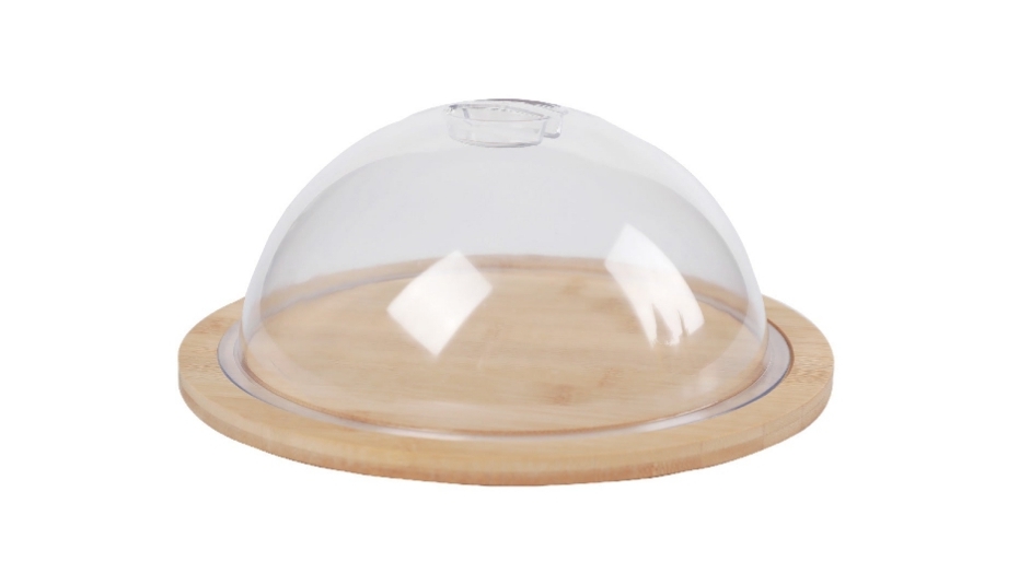 Living Today Bamboo Mini Round Cheese Tray 