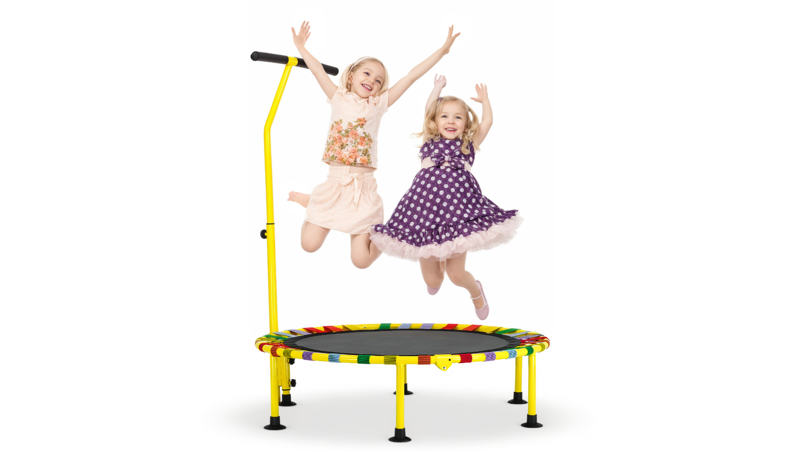 Advwin Kids Foldable Trampoline Springless with Adjustable Handlebar - 40inch