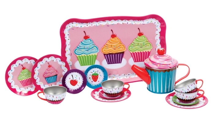 Schylling Cupcake Tin Tea Set