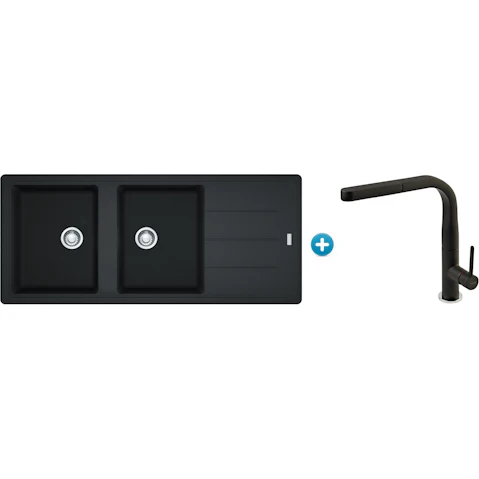 Franke Basis Fragranite Onyx Insert Sink and Mixer Pack