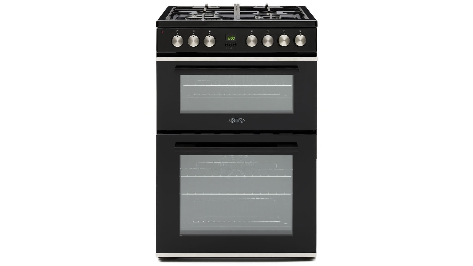 belling-600mm-gas-double-oven-freestanding-cooker-harvey-norman