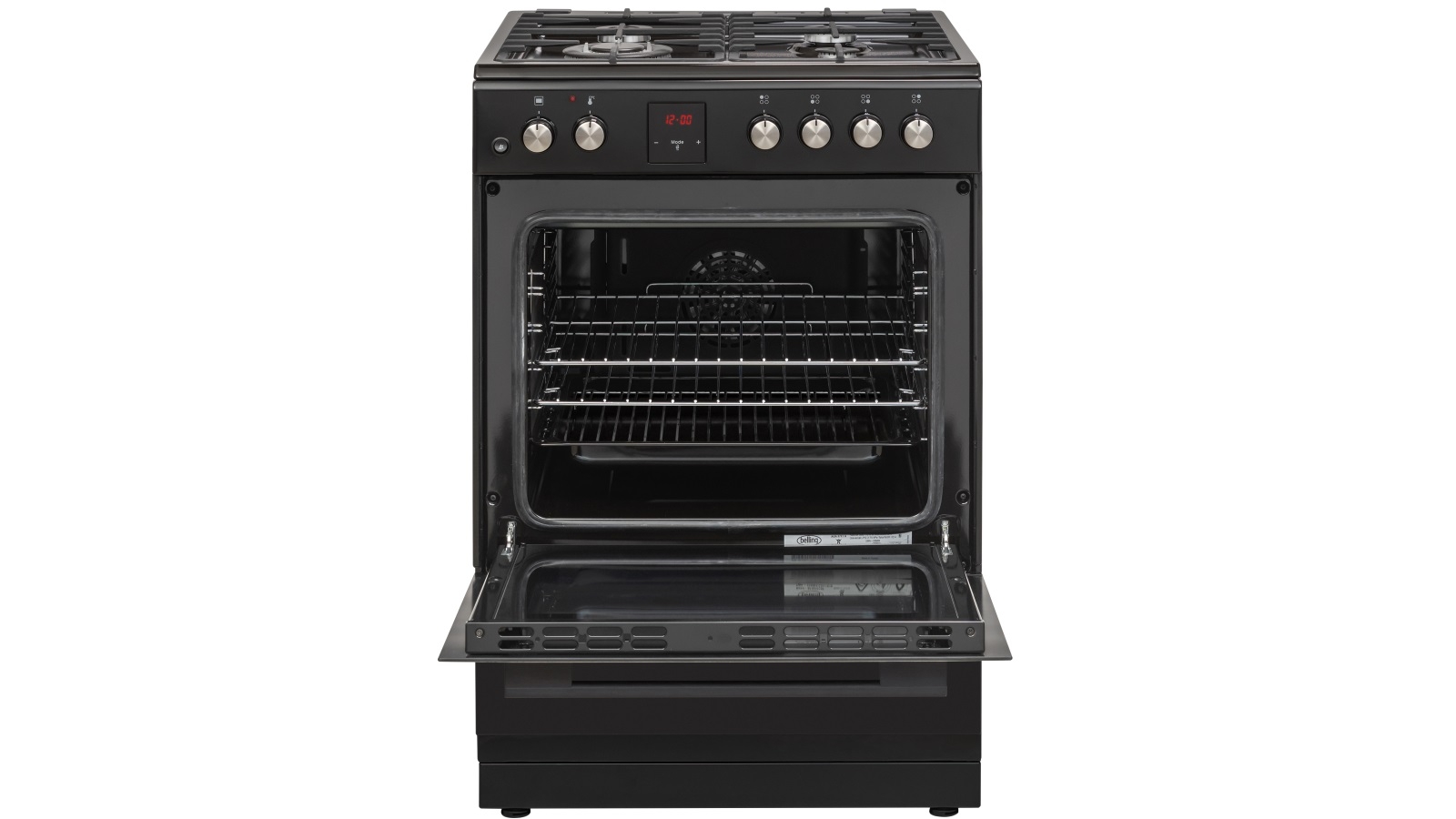 Belling 600mm Dual Fuel Freestanding Cooker with Gas Cooktop Harvey