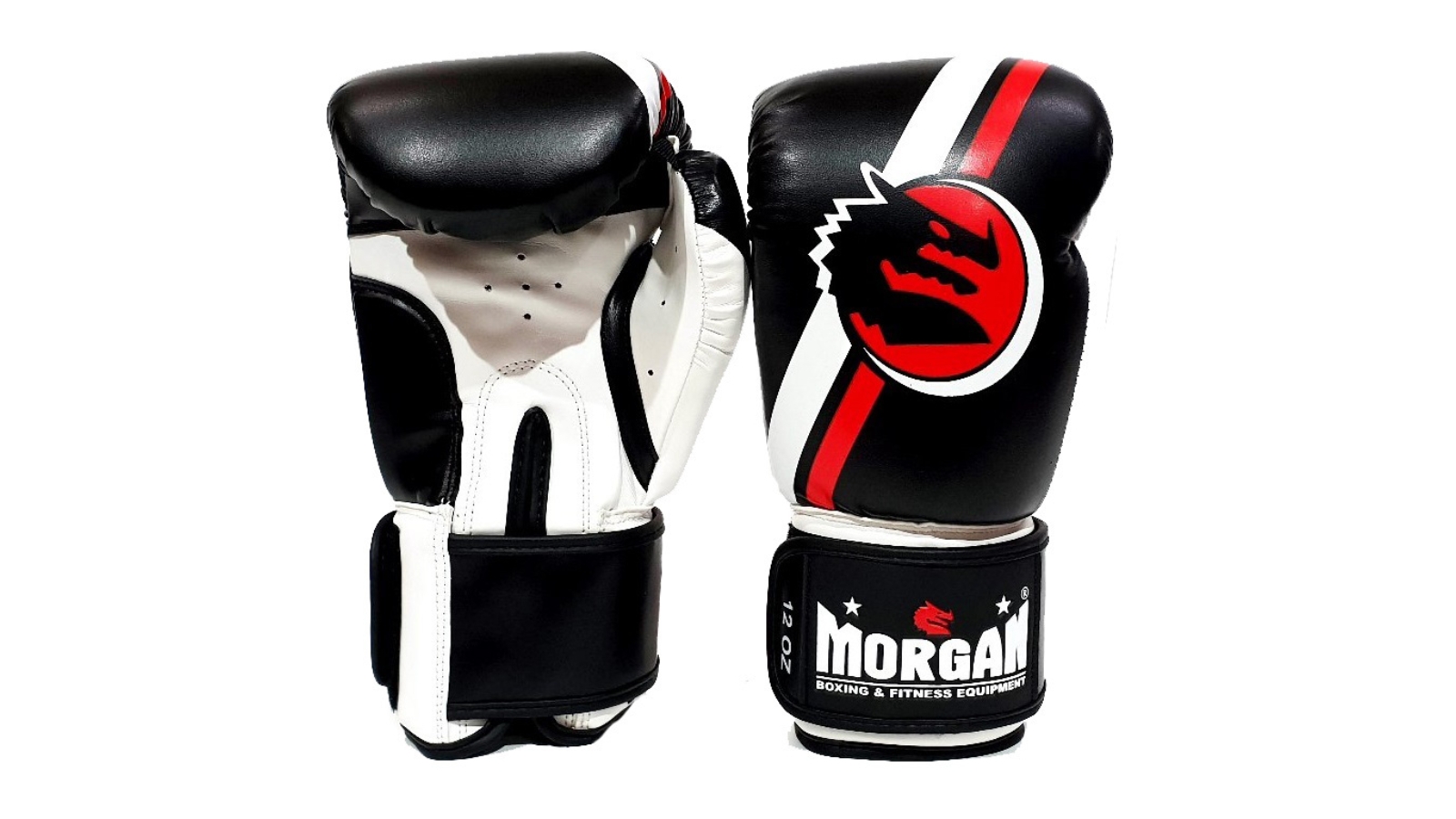Morgan Sports Black/White Morgan Classic Boxing Gloves - 12oz