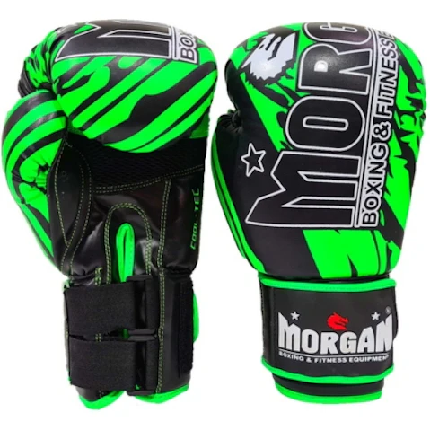 Morgan Sports BKK Fluro Green Ready Boxing and Muay Thai Gloves