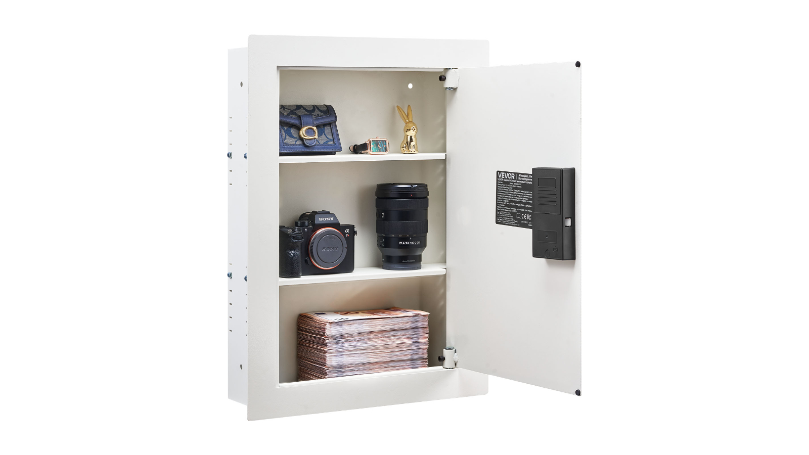 Vevor Wall Safe with Password Key and Turning Knob