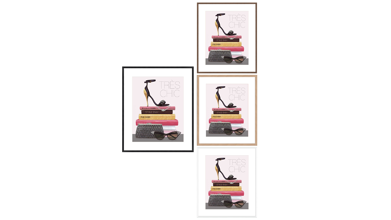La Grolla Paris Style III Sq Gold/Black Frame Wall Art