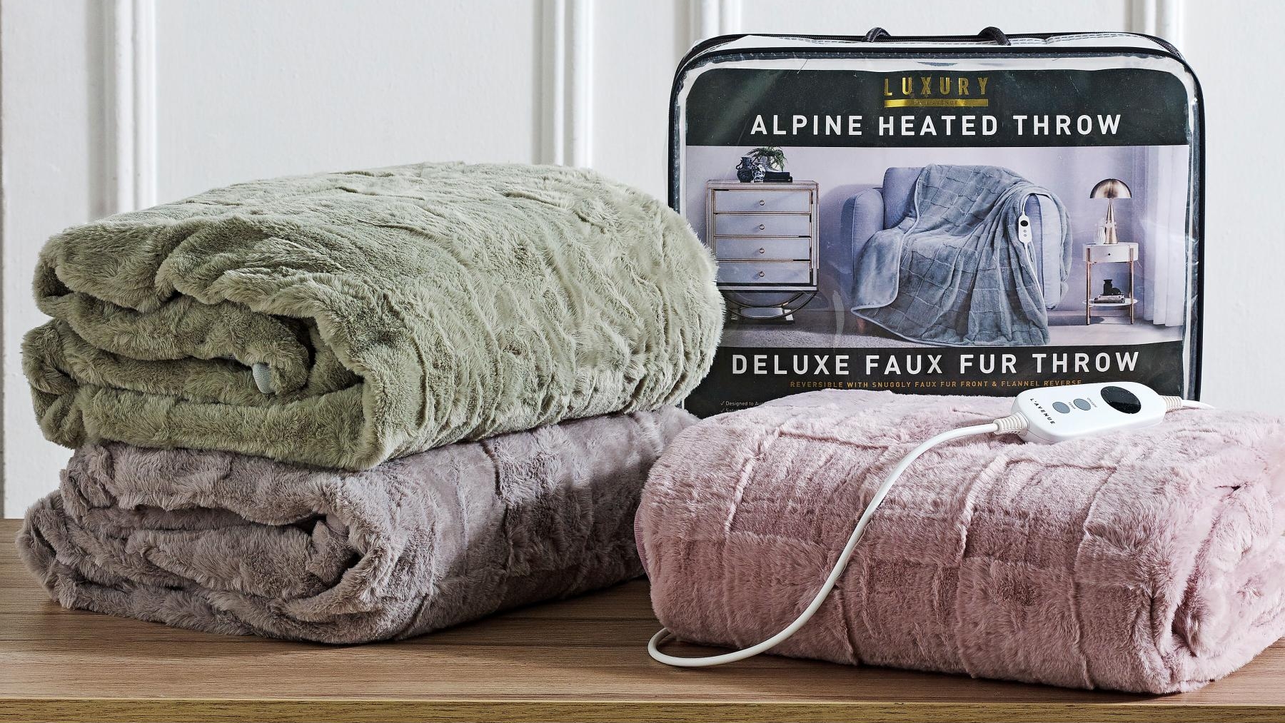 L'Avenue Alpine Lilac Heated Throw Harvey Norman