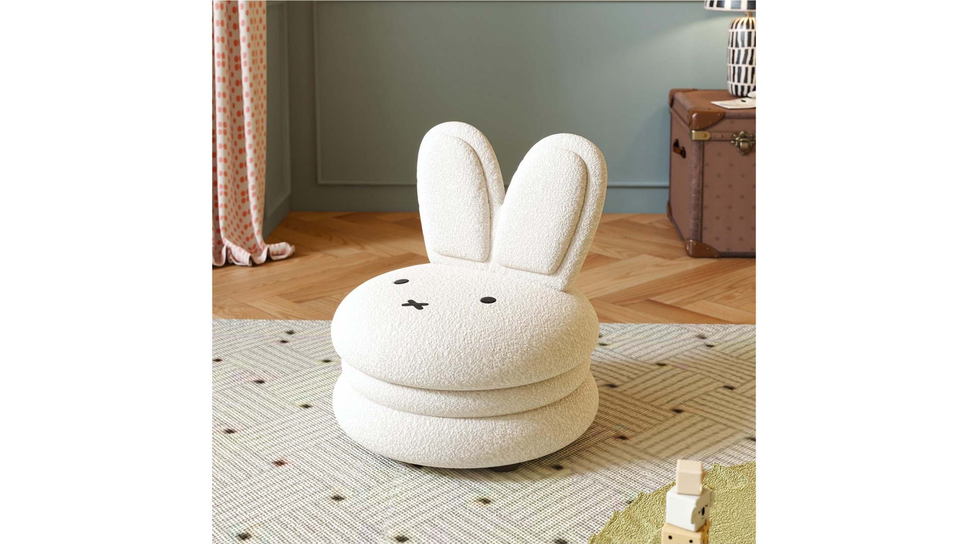 Miffy Juvenile Macaron Chair ホワイト Miffy Macaron Kids Chair | Harvey Norman