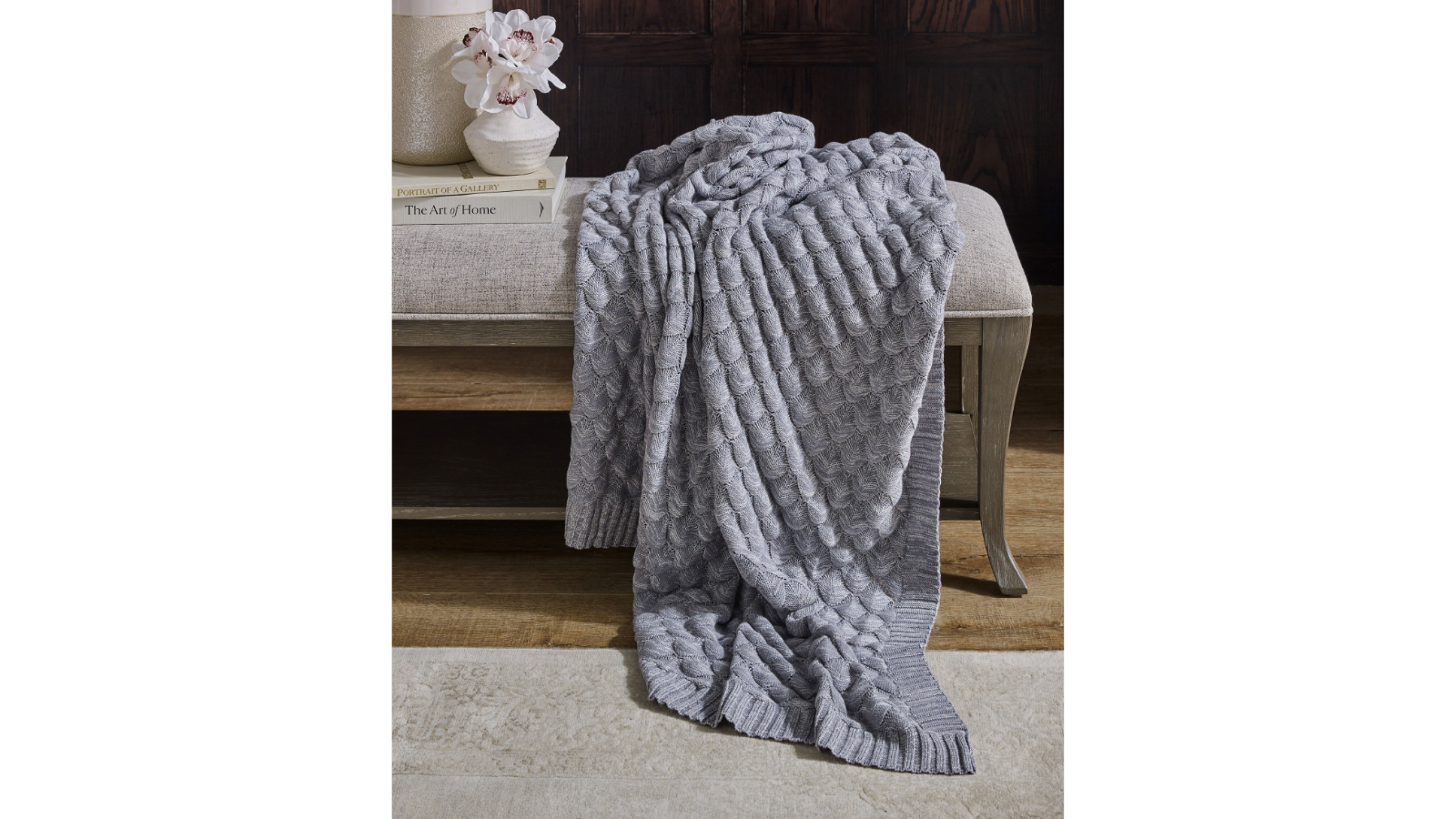 L'Avenue Luxury Ballina Throw - Silver