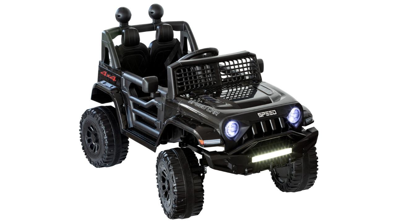 Lenoxx Jeep Inspired Design Ride on Electric Car with Forward and Revers - Black