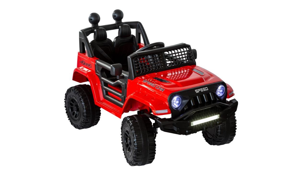 Lenoxx Jeep Inspired Design Ride on Electric Car with Forward and Revers - Red