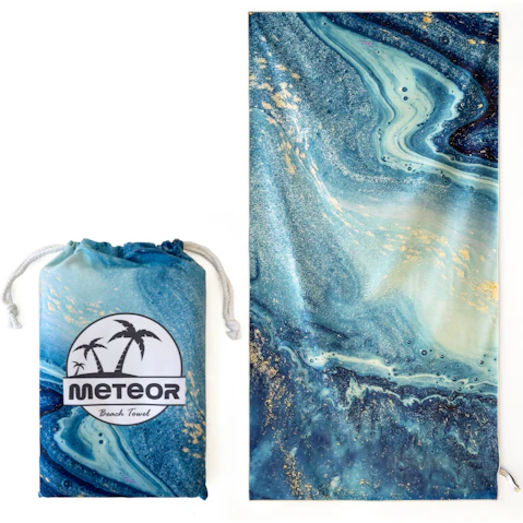 Meteor For The Winners X-Large Sand-Free Beach Towel with Carry Bag - Infinite Ocean