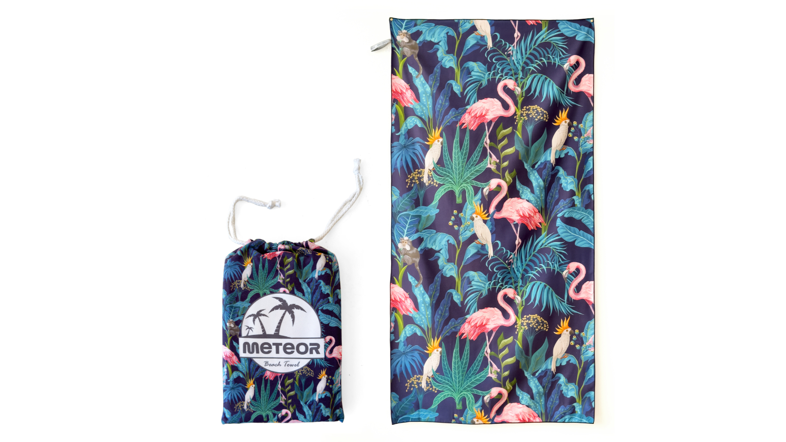 Meteor For The Winners X-Large Sand-Free Beach Towel with Carry Bag - Jungle Escape