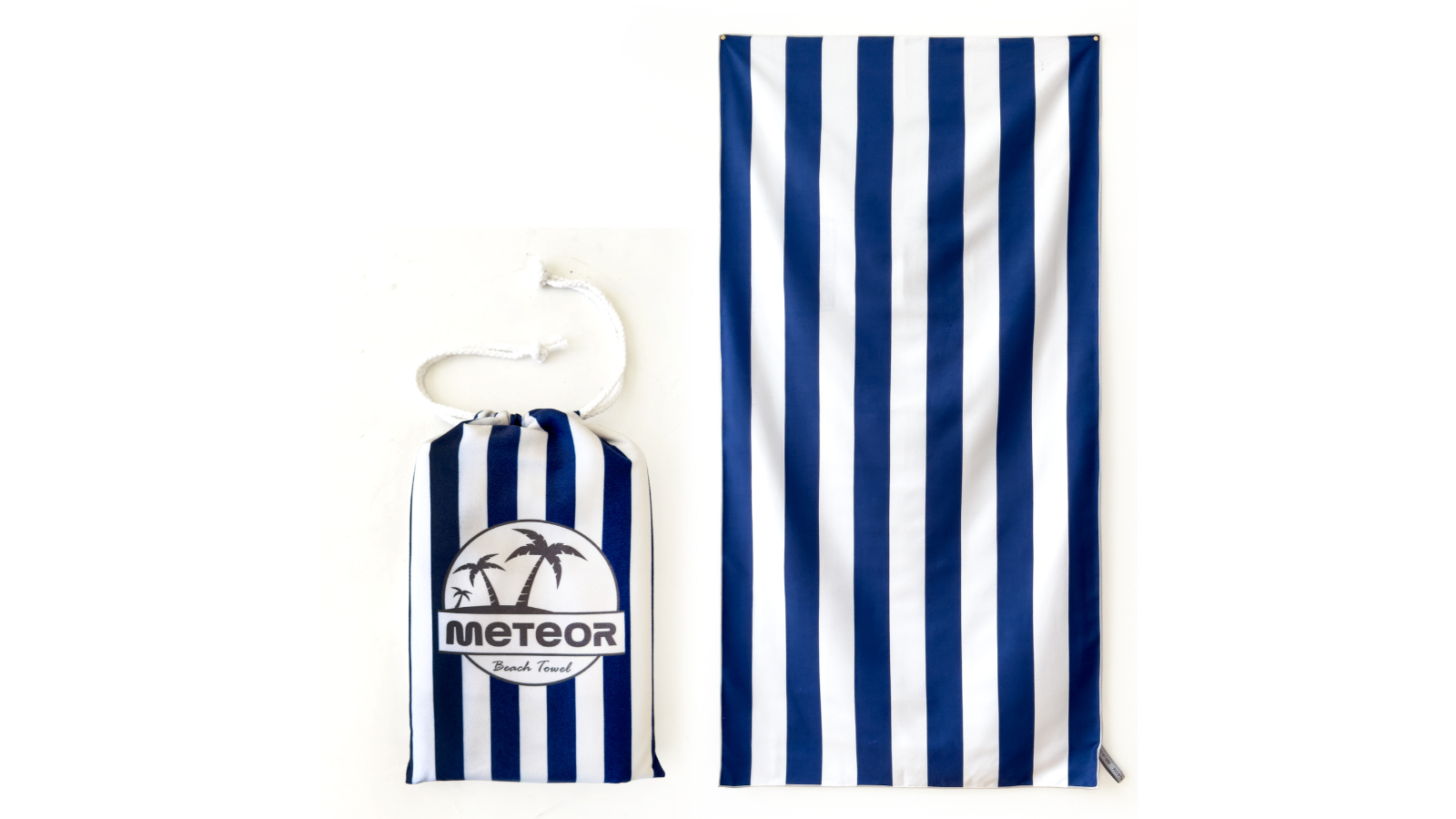 Meteor For The Winners X-Large Sand-Free Beach Towel with Carry Bag - Blue Currents