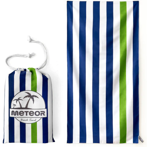 Meteor For The Winners X-Large Sand-Free Beach Towel with Carry Bag - Nautical Horizon