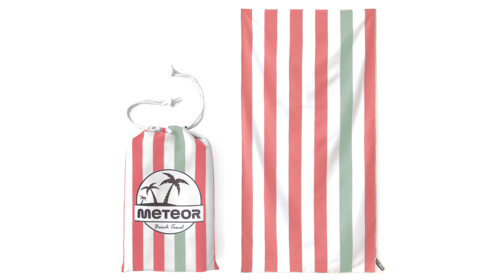 Meteor For The Winners X-Large Sand-Free Beach Towel with Carry Bag - Coral Breeze