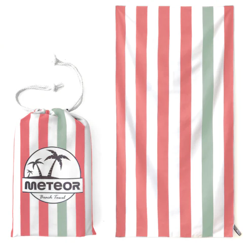 Meteor For The Winners X-Large Sand-Free Beach Towel with Carry Bag - Coral Breeze