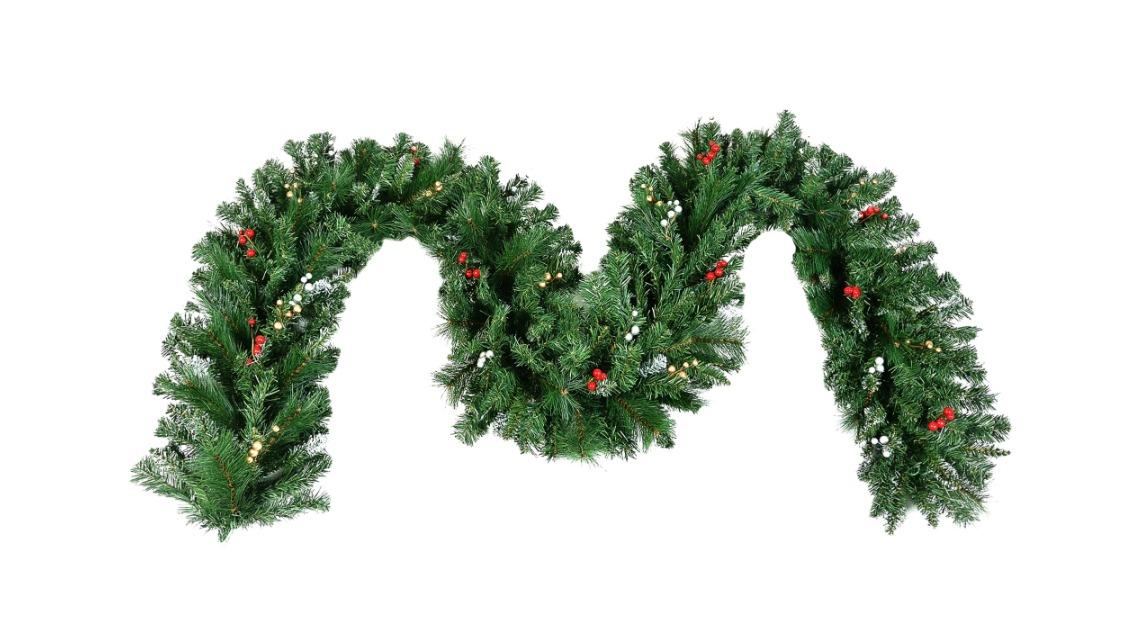 National Tree Company Christmas Garland with Berries - 305cm