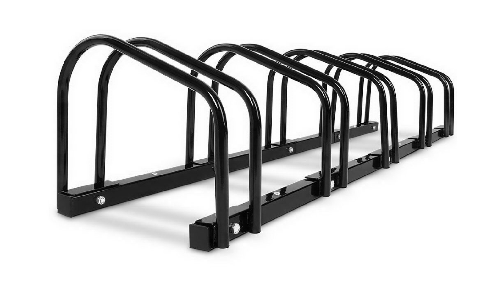 Weisshorn 5 Bicycle Floor Parking Black Storage Rack