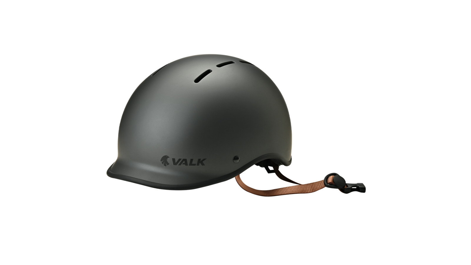 Valk Universal Dial Fit System Retro Bike Helmet - Charcoal