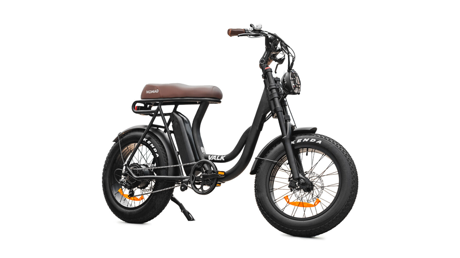 Valk Nomad Fat Tyre Electric Bike Black/Brown