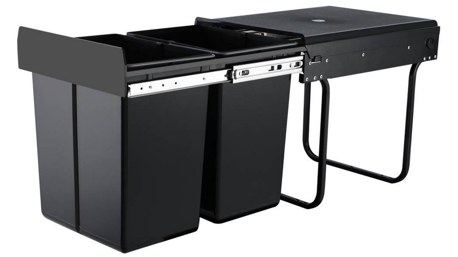 Cefito 2 x 20L Twin Pull Out Bin - Black