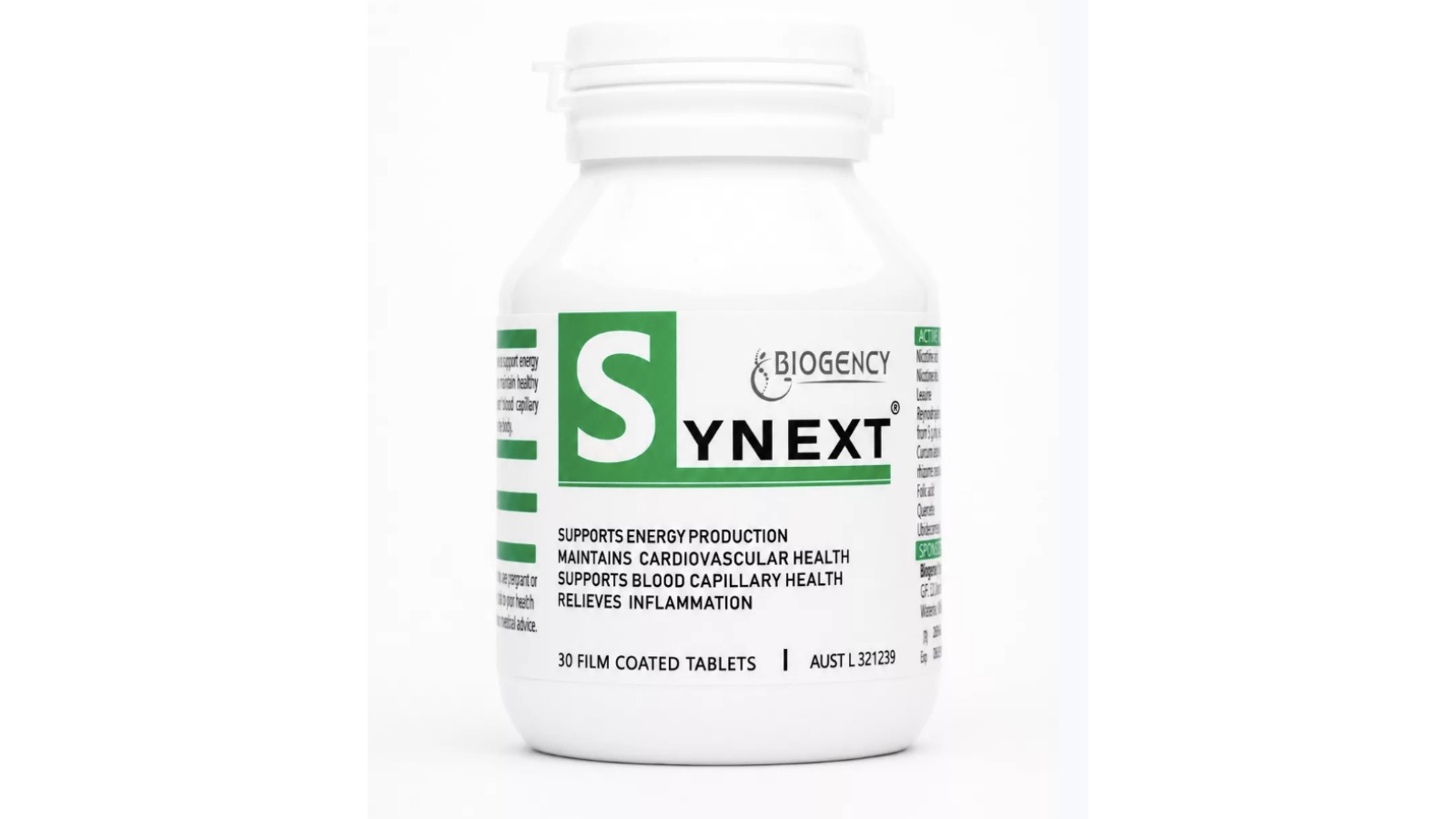 Biogency 30 Tablet Synext NAD+ Supplement