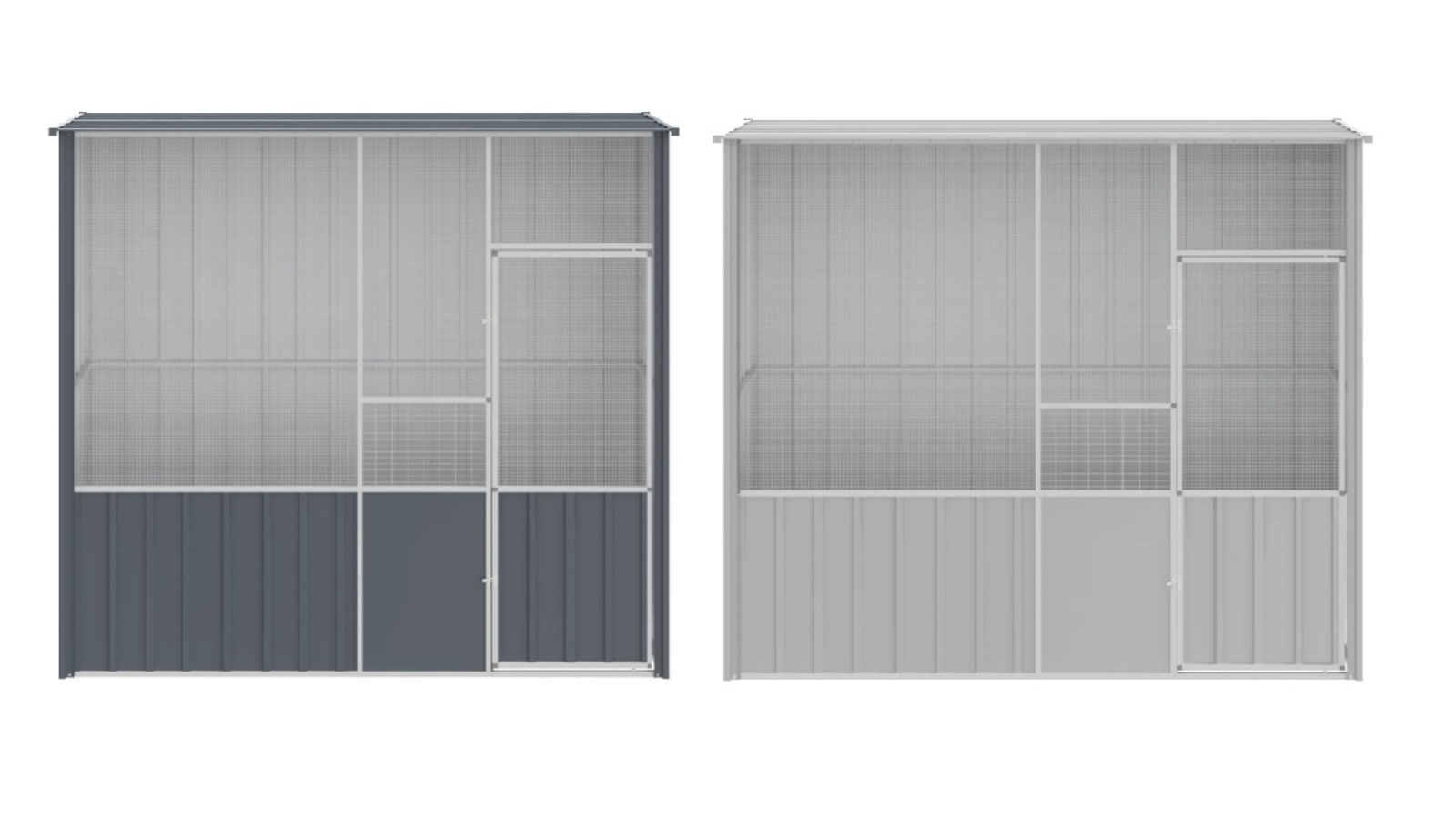 vidaXL Galvanised Steel 215 x 78 x 200cm Bird Cage