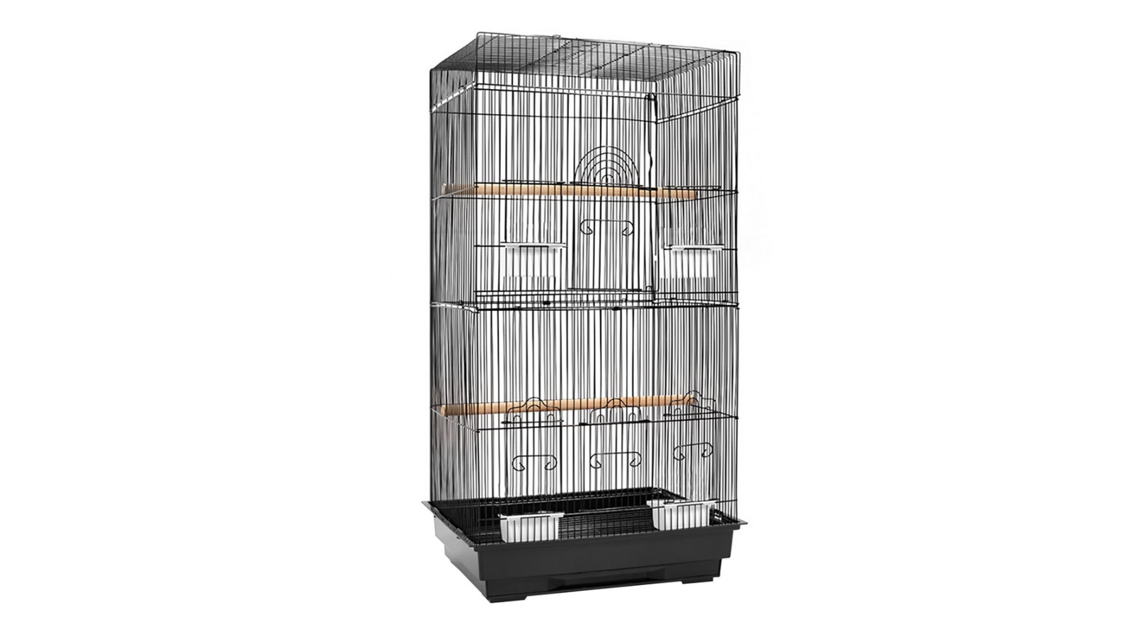 i.Pet Medium Bird Cage with Perch - Black