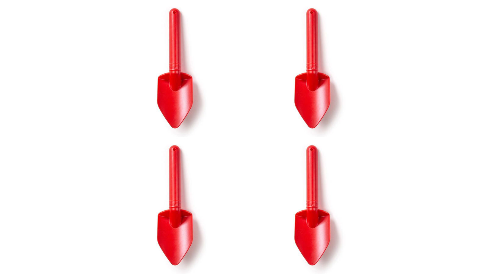 Bigjigs Toys 4 Piece 20cm Cherry Red Eco Spade Outdoor Sand Toy - 18 month+