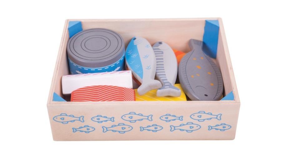 Bigjigs Rail Kids Fish Crate Wooden Toy - 18 month+