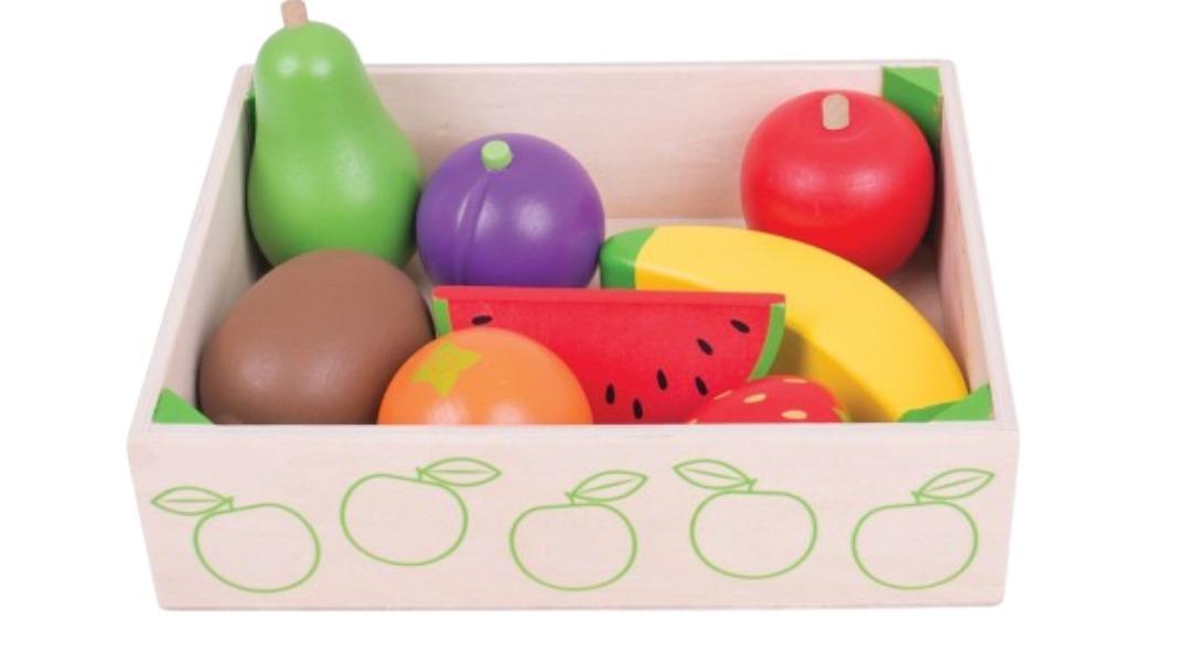 Bigjigs Rail Kids Fruit Crate Wooden Toy - 18 month+