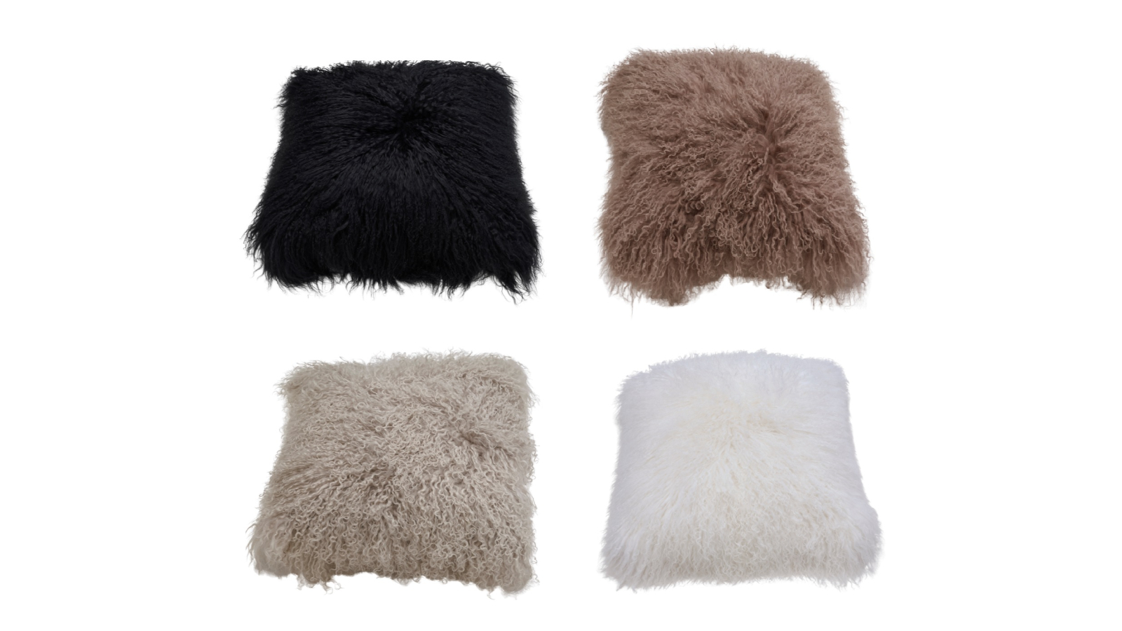 Naturally Sheepskins 50 x 50cm Curly Wool Mongolian Cushion Cover