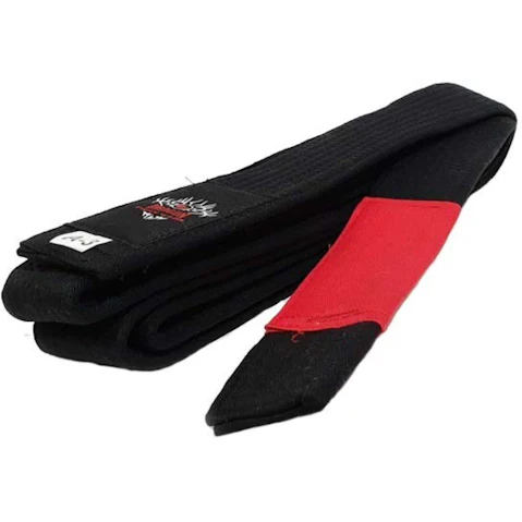 Morgan Sports Black BJJ Belt with Red Tip