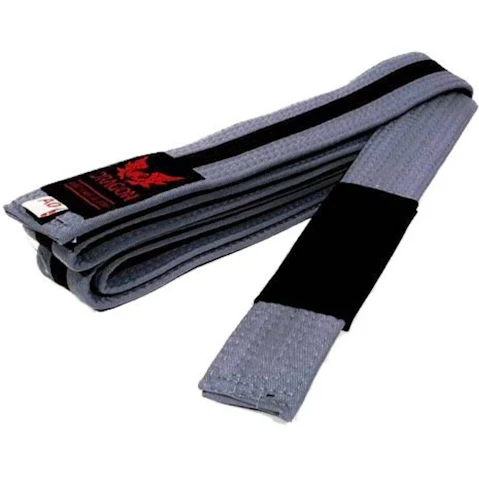 Morgan Sports Grey BJJ Belt with Black Stripe Tip