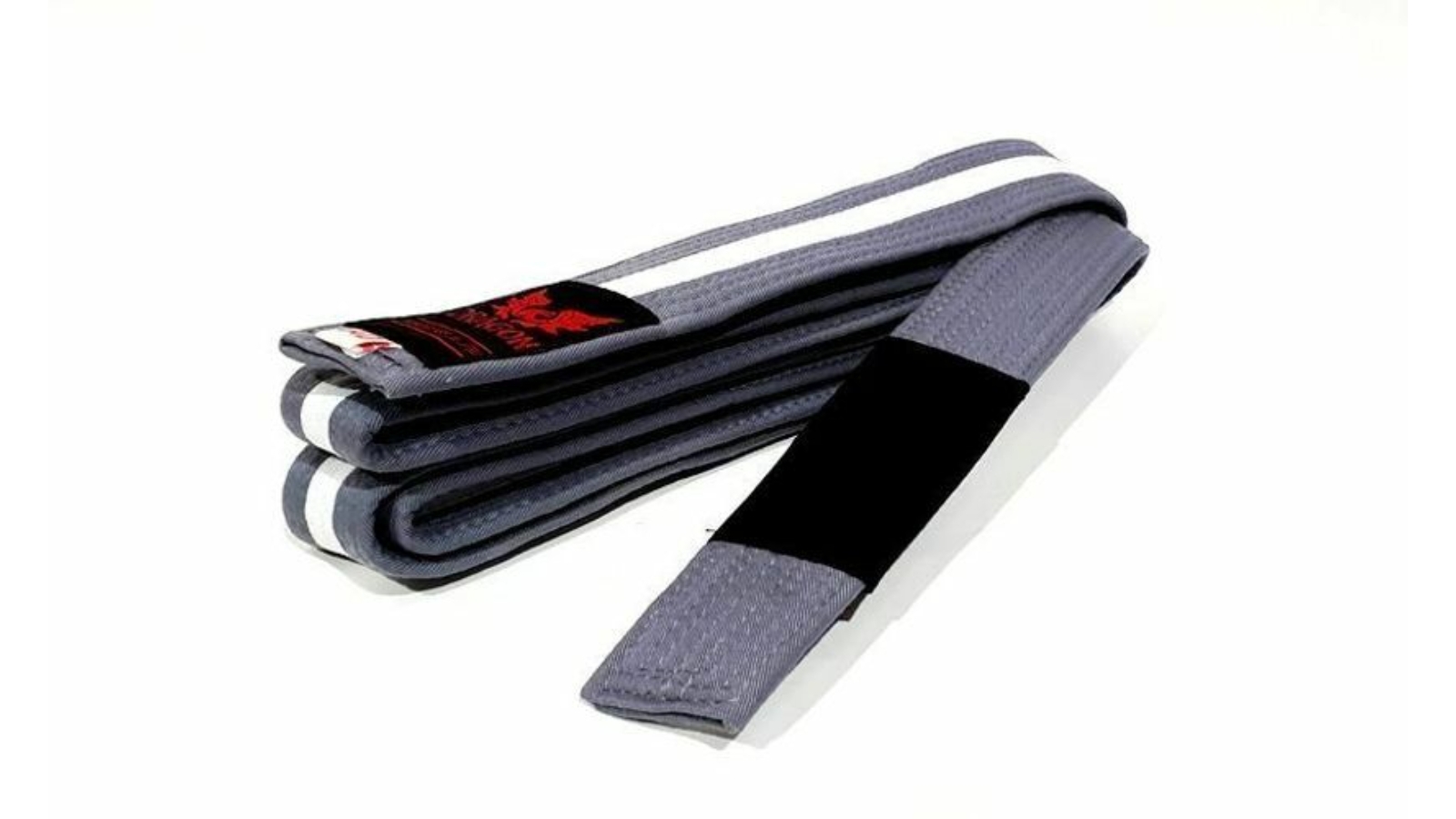 Morgan Sports Grey BJJ Belt with White Stripe Tip