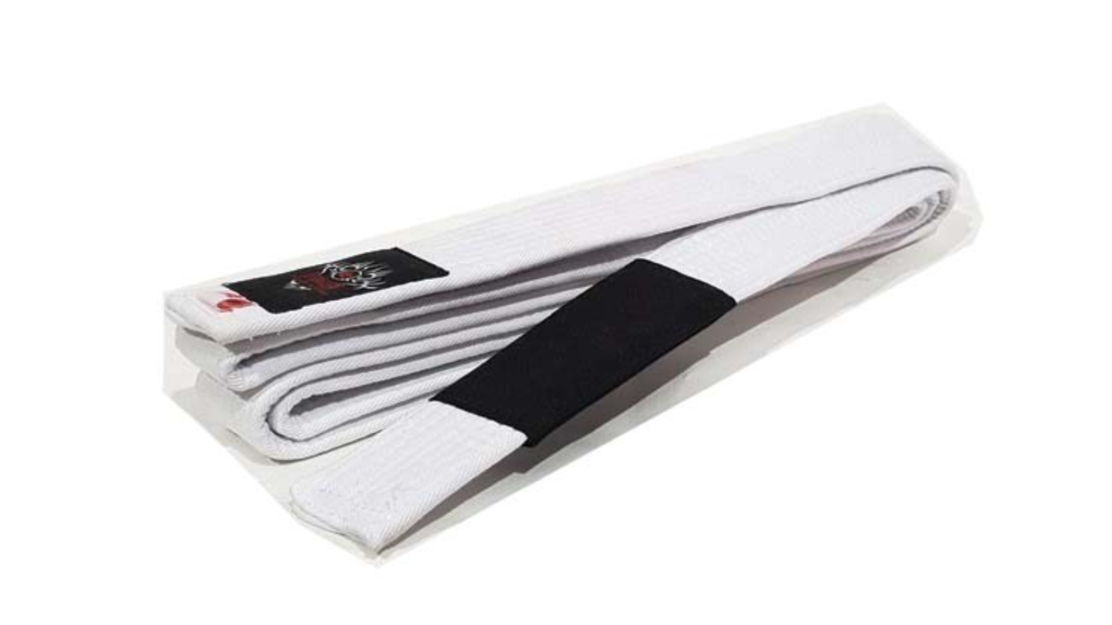 Morgan Sports White BJJ Belt with Black Tip